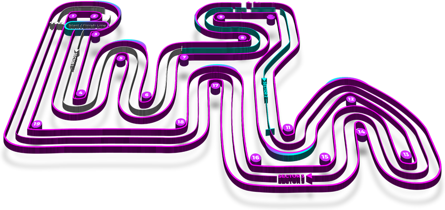 The Cyclone track map